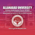 Allahabad University Online Admission Form 2020