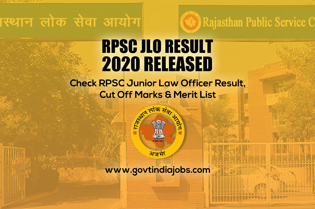 RPSC JLO Result 2020 Released