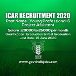 ICAR Recruitment 2020