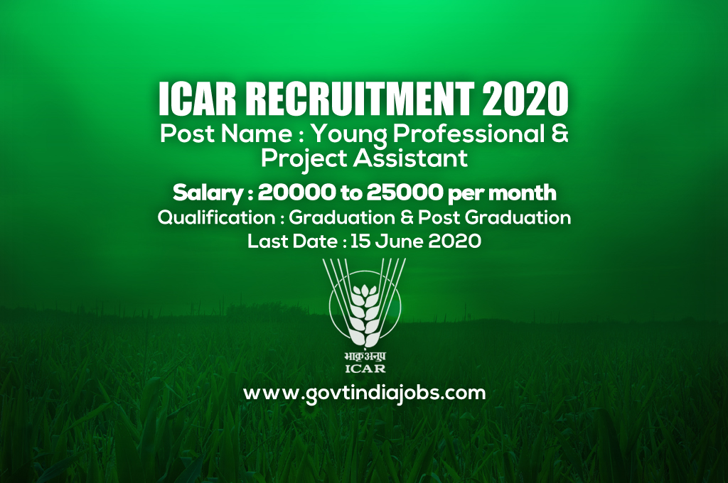 ICAR Recruitment 2020